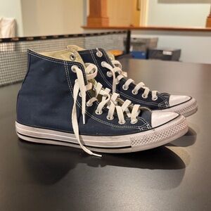 Converse Navy and White High-Top Sneakers